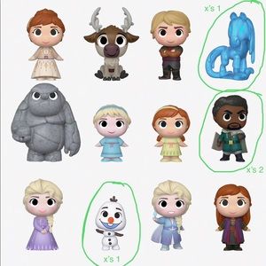 🌻Frozen 2 Extra Minis, Olaf, Nokk, Mattias FUNKO